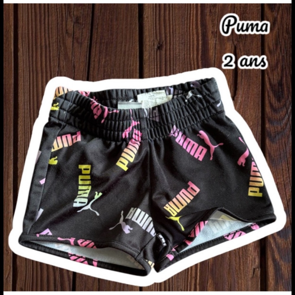 Puma Black and Yellow Athletic Shorts Lightweight Running Style